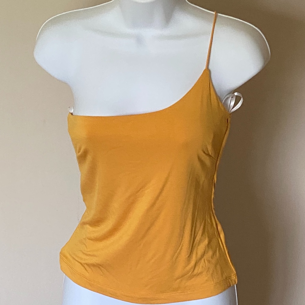 Mustard Colored One Shoulder Top